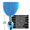 Nixie Metal Butt Plug w/Faux Fur Tail - Blue Metallic