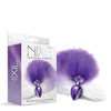 Nixie Metal Butt Plug w/Faux Fur Tail - Purple Metallic