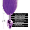 Nixie Metal Butt Plug w/Faux Fur Tail - Purple Metallic