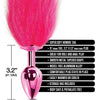 Nixie Metal Butt Plug w/Faux Fur Tail - Pink Metallic