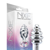Nixie Honey Dipper Ribbed Metal Rainbow Jeweled Butt Plug - Small
