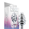 Nixie Honey Dipper Ribbed Metal Rainbow Jeweled Butt Plug - Large