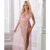 Sheer Laced Night Gown Sweet Pink O/S