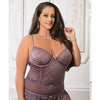 Laced Romper w/Snap Crotch Mauve Merlot QN
