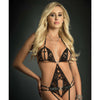 Key Hole Queen of Hearts Garter Teddy & Stockings Black O/S