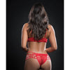 Caged Teddy & Lace Garters Black O/S