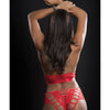 O Ring Halter Top & Boyshort Candy Red O/S