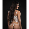 Floral Sheer Plunge Teddy Lavish White O/S