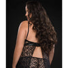 Lace Halter Babydoll w/Lace Panty Black QN