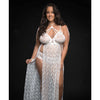 Lace Night Gown w/Lace Panty White QN