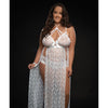 Lace Night Gown w/Lace Panty White QN