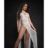 Lace Night Gown w/High Waist Strappy Panty White O/S
