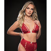 Sexy & Sultry High Waist Panty & Bra Red O/S