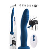 Gender X Snuggle Up Dual Motor Strap On Vibe w/Harness - Blue