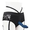 Gender X Snuggle Up Dual Motor Strap On Vibe w/Harness - Blue