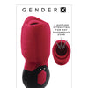 Gender X Body Kisses Vibrating Suction Massager - Red/Black