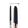 Gender X The Gold Standard Rechargeable Silicone Bullet - Black/Rose Gold