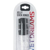 Hung Pleasure Stars Jelly Cock Rings - Black/Clear