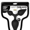 Wet Dreams Triple Play Anal Plug - Black