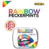 Rainbow Pecker Shape Candies in Tin-Carded