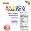 Rainbow Pecker Shape Candies in Tin-Carded