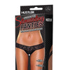 Hustler Stimulating Panties w/Pearl Pleasure Beads - Black