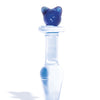 The 9's First Glass Kitty Love Glass Butt Plug - Blue