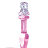The 9's First Glass Teddy Love Glass Butt Plug - Pink