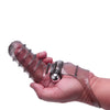 The 9's Vibrofinger Ribbed Finger Massager - Grey