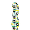 Collage Diamonds & Hearts Curvy Silicone Dildo