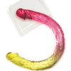 Shades Jelly TPR Gradient Double Dong - Pink/Yellow