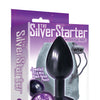 The 9's The Silver Starter Bejeweled Round Stainless Steel Plug - Black/Violet