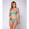 Geometric Lace Bralette & Hipster Teal SM