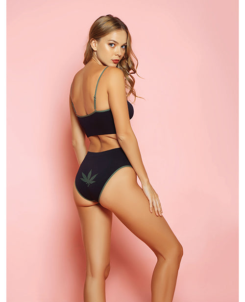 Toxic Traits Seamless Bra & Hipster Panties Black O/S