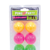Black Light Pong Balls - Asst. Colors Pack of 6