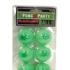 Pot Leaf Black Light Pong Balls - Green Pack of 6