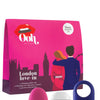 Ooh by Je Joue  London Collection No 1 Vibrating Pebble & No 3 Cock Ring - Hot Pink/Electric Blue