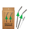 Tree Reusable Stainless Steel (Dishwasher Safe) Straws - Pack of 2