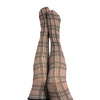 Kix'ies Lori Plaid Thigh Highs Tan D