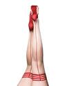 Kix'ies Whitney Sheer Cuban Heel Thigh Highs Nude/Red A
