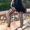 Kixies Jo Circle Fishnet Footless Thigh High Black A