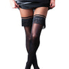 Kix'ies Keila Semi Opaque Fringe Thigh High Black A