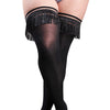 Kix'ies Keila Semi Opaque Fringe Thigh High Black C