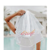 Glitterati Bride Veil - Rose Gold/White