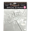Glitterati Bride Straw - White