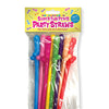Super Fun Penis Multicolor Party Straws - Pack of 8