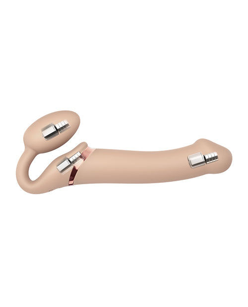 Strap On Me Vibrating Bendable Strapless Strap On Medium - Vanilla