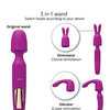 Love to Love R-Evolution Rotating Wand w/Two Attachments - Sweet Orchid