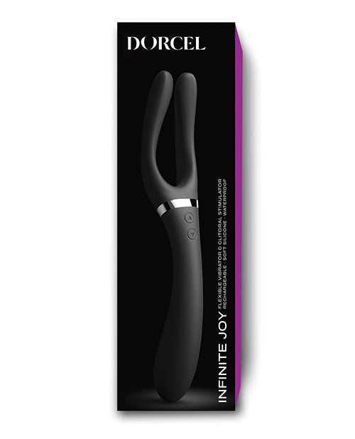 =Dorcel Infinite Joy Bendable Forked Vibrator - Black