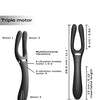 =Dorcel Infinite Joy Bendable Forked Vibrator - Black